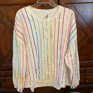 Queen of Sparkles sequin sweatshirt. NWT.